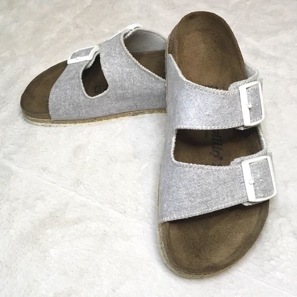 light grey birkenstocks